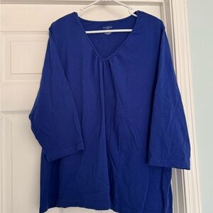 Kim Rogers Royal Blue V-Neck Blouse